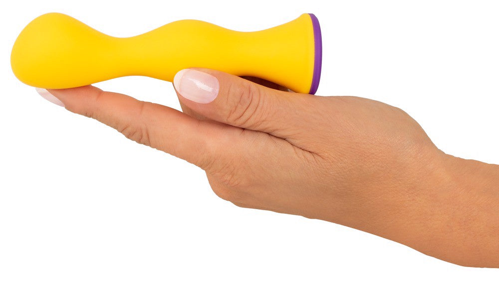 Bunt Anal Vibrator Soft Touch Silicone 12.6 cm Yellow and Purple > Anal Range > Anal Probes