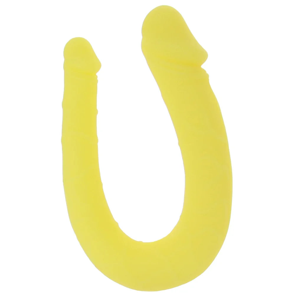 Boundless AC/DC Dong Yellow 13.5 Inch Silicone Double Dong with Satin Finish > Dildos > Double Dildos