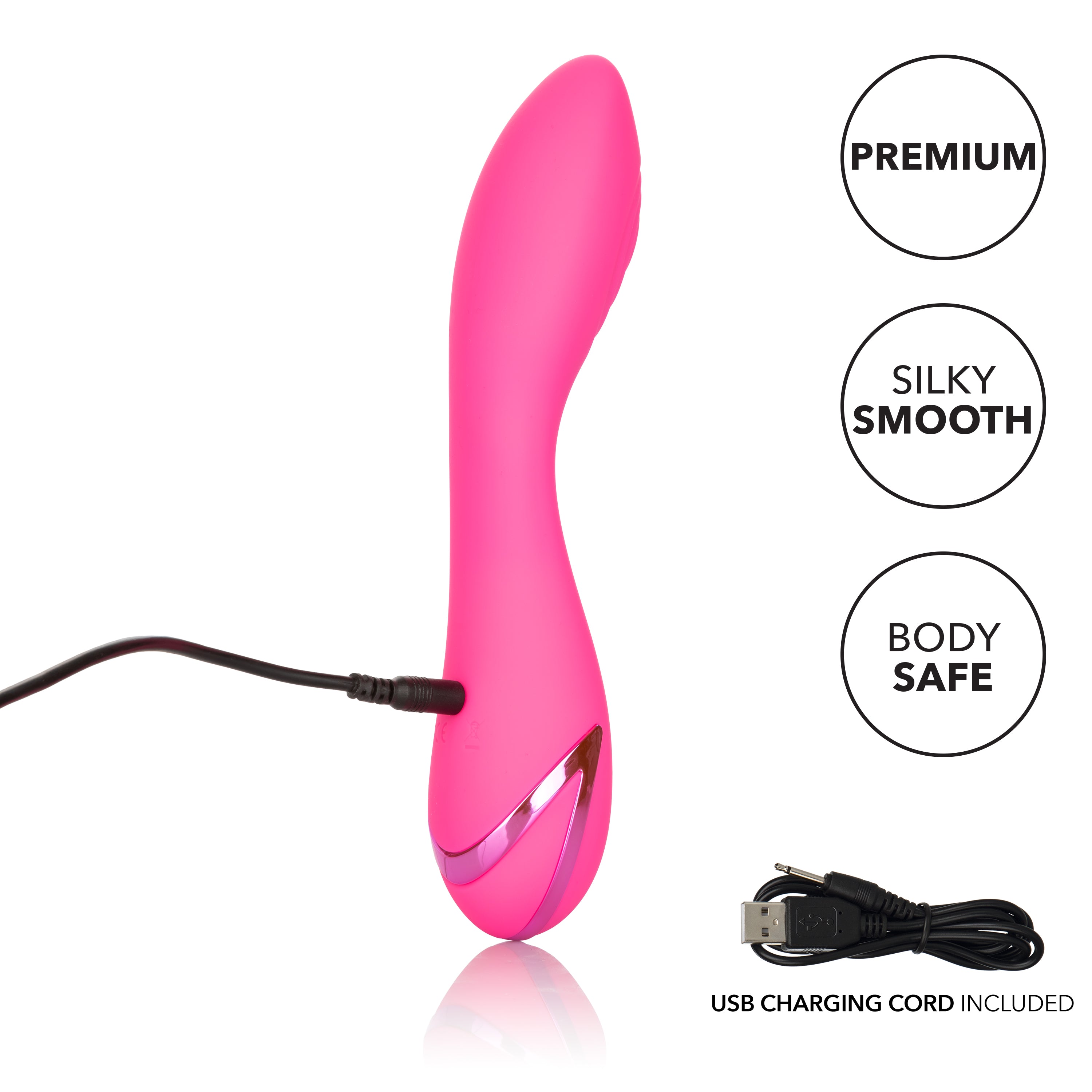 California Dreaming Surf City Centerfold Pink Silicone Vibrator with 3 Speeds and 10 Vibration Functions Vibrators