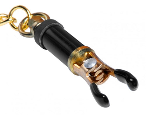 Deluxe Adjustable Nipple Clamps – Gold Barrel Style Sensation Play Accessory > Sex Toys > Nipple Clamps