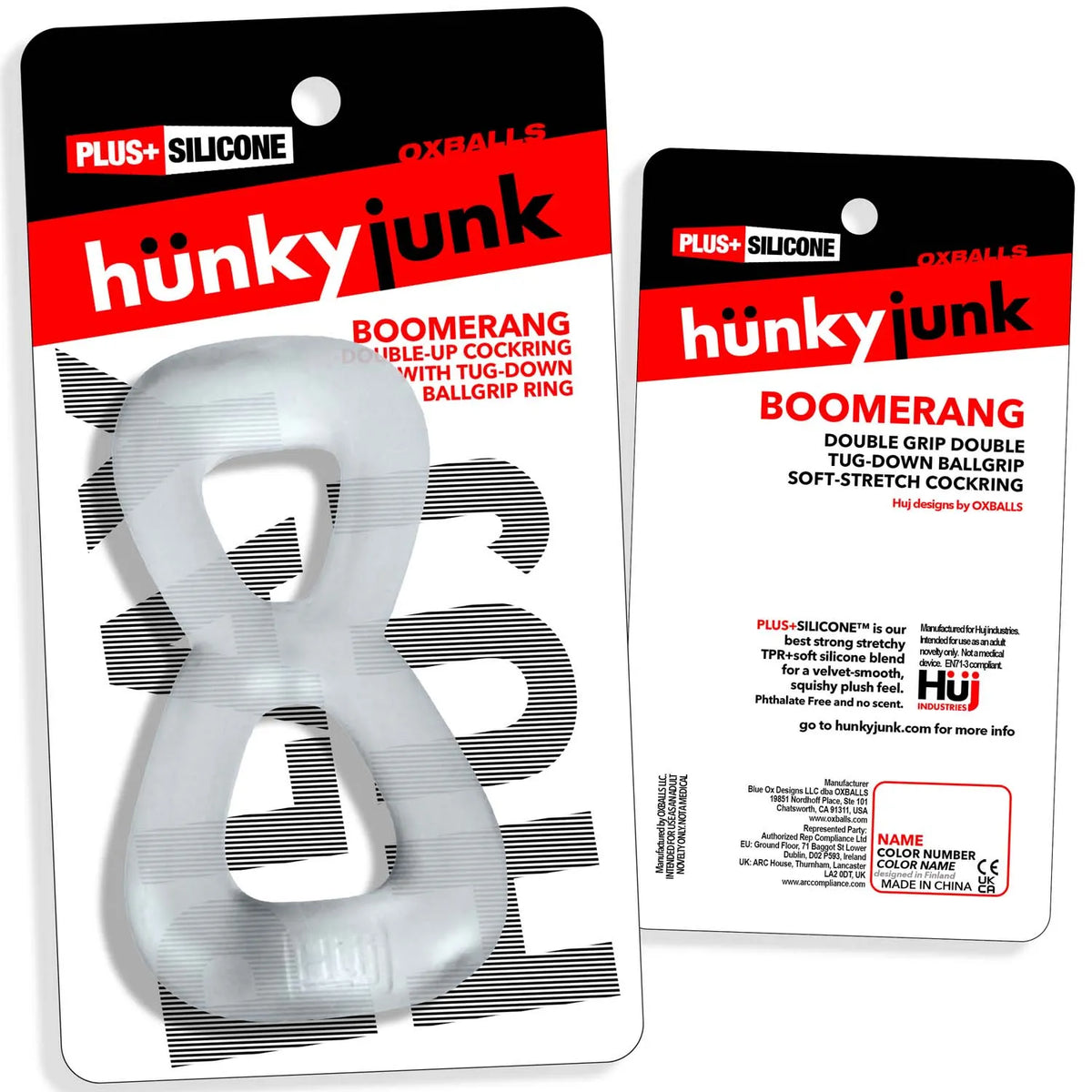 Boomerang Double-Ring Cockring & Nut-Tugger > Cock Ring > Single