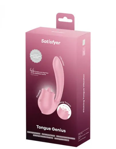 Satisfyer Tongue Genius – USB Rechargeable Flexible Silicone Clitoral and Insertable Vibrator > Sex Toys For Ladies > Clitoral Vibrators and Stimulators
