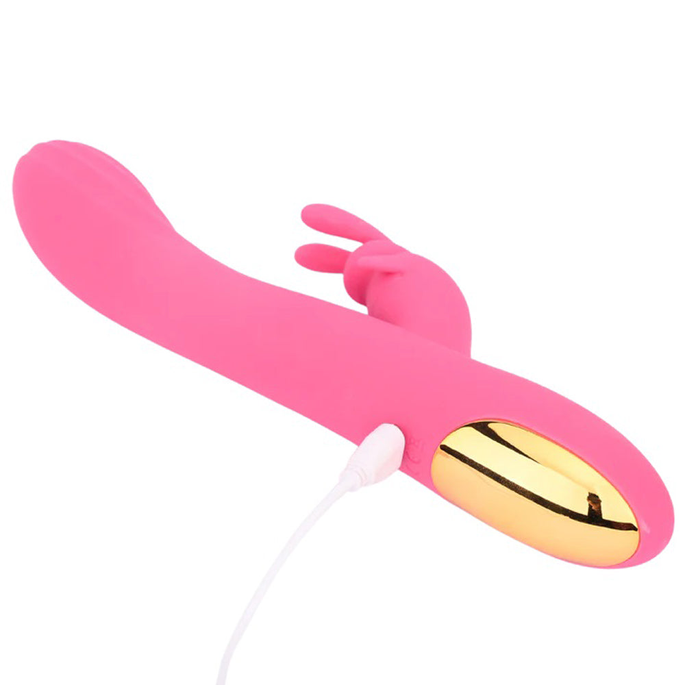 Intimately GG The GG Rabbit Vibe Bright Pink Food-Grade Silicone with Gold Accents > Vibrators > Ladies > Rabbit