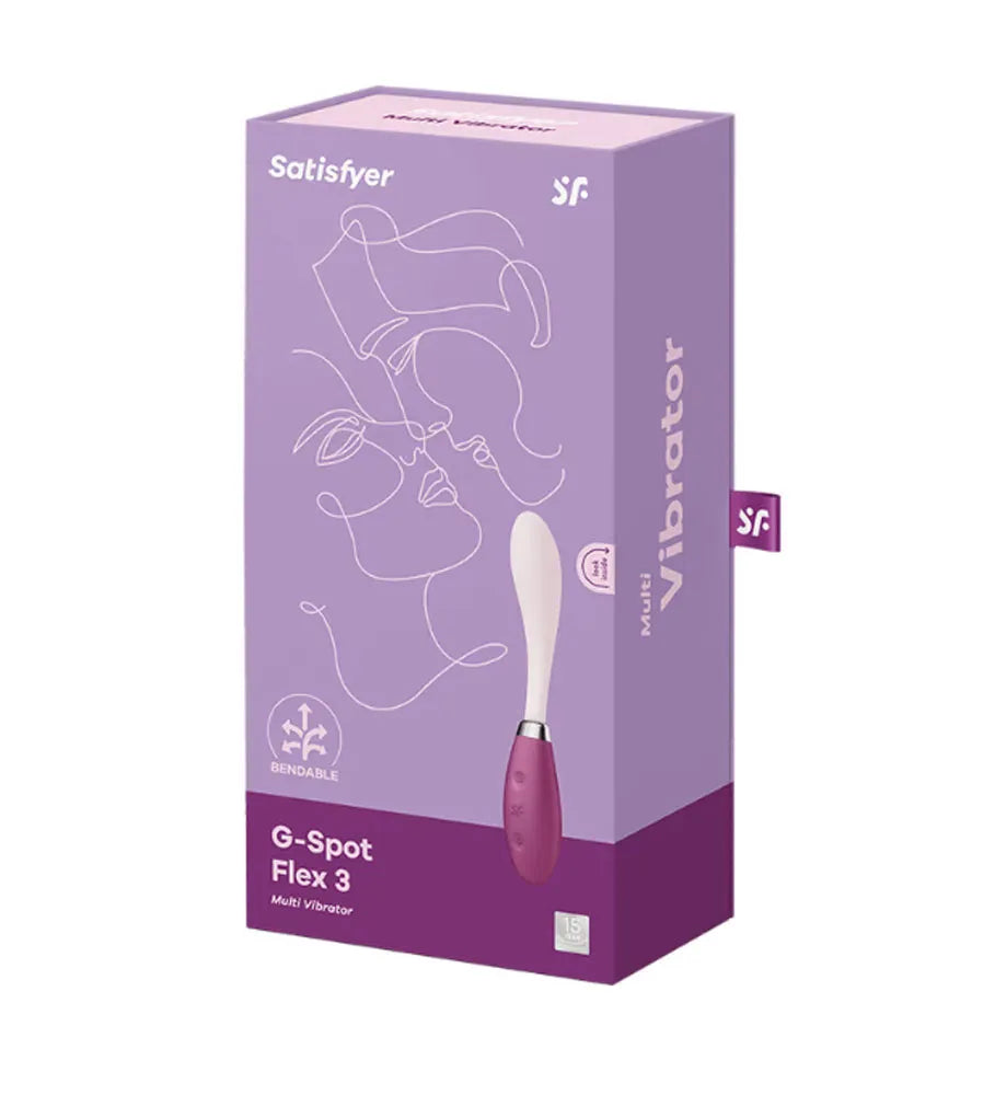 Satisfyer G-Spot Flex 3 Red Flexible Silicone Vibrator with 12 Vibration Modes and Dual Motors > Sex Toys For Ladies > G-Spot Vibrators