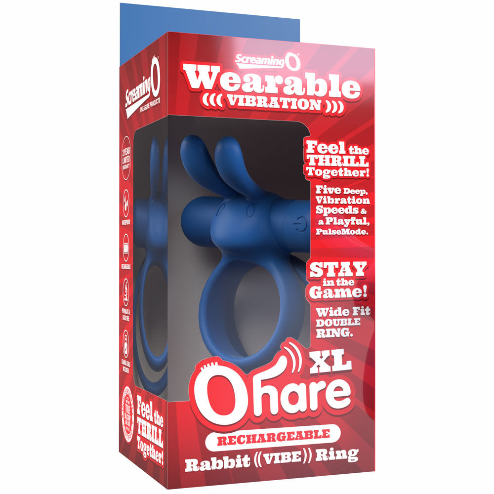 Ohare XL (Black | Blue | Green) – Rechargeable Large Rabbit Vibrator > Cock Ring > Vibrating