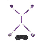 Lux Fetish Classic Bed Spreader – Adjustable Plush BDSM Accessory Purple > Bondage Gear > Bed Restraints
