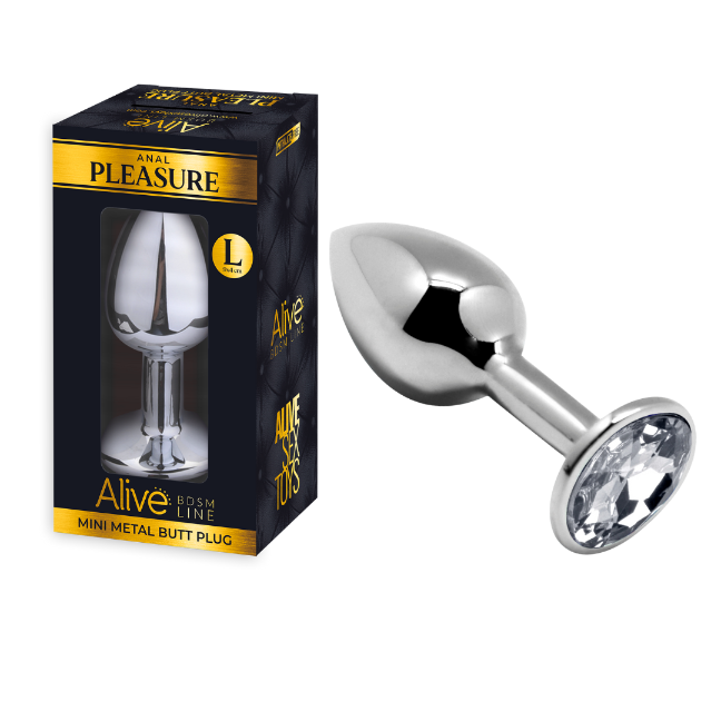 Alive Mini Metal Butt Plug Anal Pleasure White Large 9 cm Diameter 4.1 cm Default Title Butt Plugs
