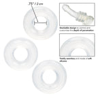 CalExotics Set of 3 Silicone Stacker Rings – Customizable Fit and Comfort