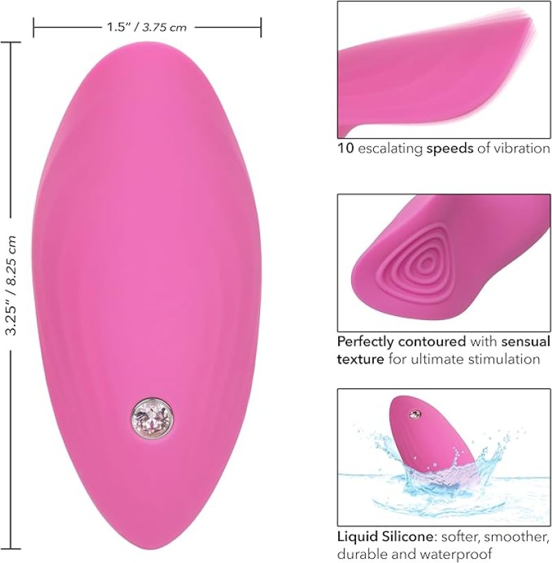 LuvMor Teases Pink Liquid Silicone Waterproof Massager with 10 Speeds