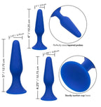 Admiral Anal Trainer Kit Set of 3 Premium Blue Silicone Probes with Graduated Sizes and Suction Cup Base > Anal Range > Butt Plug Kits