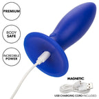 Admiral Blue Liquid Silicone Vibrating Torpedo with Suction Cup Base and 10 Functions