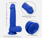 Admiral 8 Inch Vibrating Captain Blue Liquid Silicone Dong with Suction Cup and 10 Vibration Functions > Vibrators > Realistic Vibrators