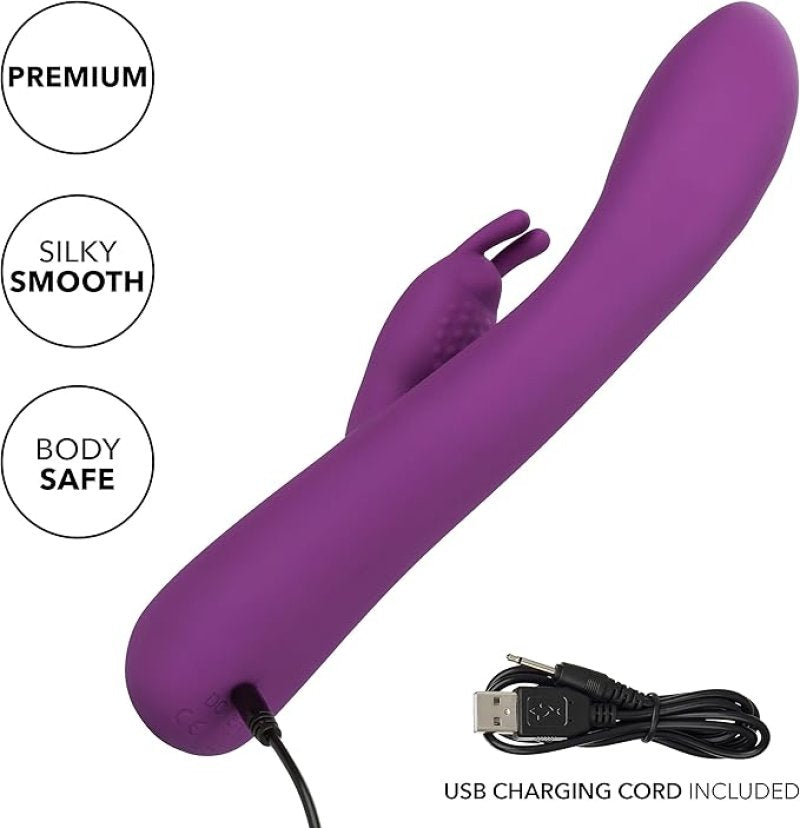 Jack Rabbit Elite Warming Rabbit Purple 9.2 Inch with Heating Function Silicone