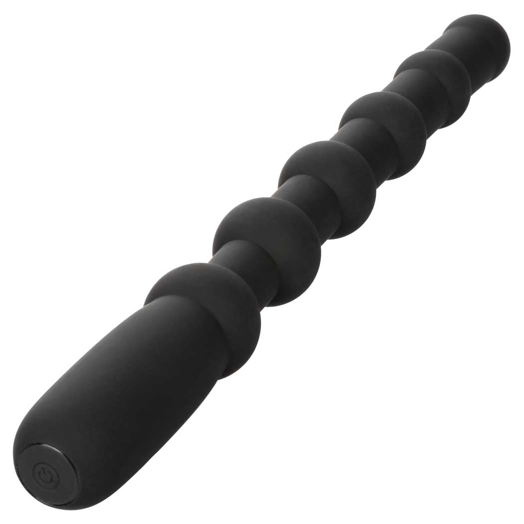 X-10 Beads Black Silicone Flexible Vibrating Probe with 10 Functions and Charging > Anal Range > Anal Beads