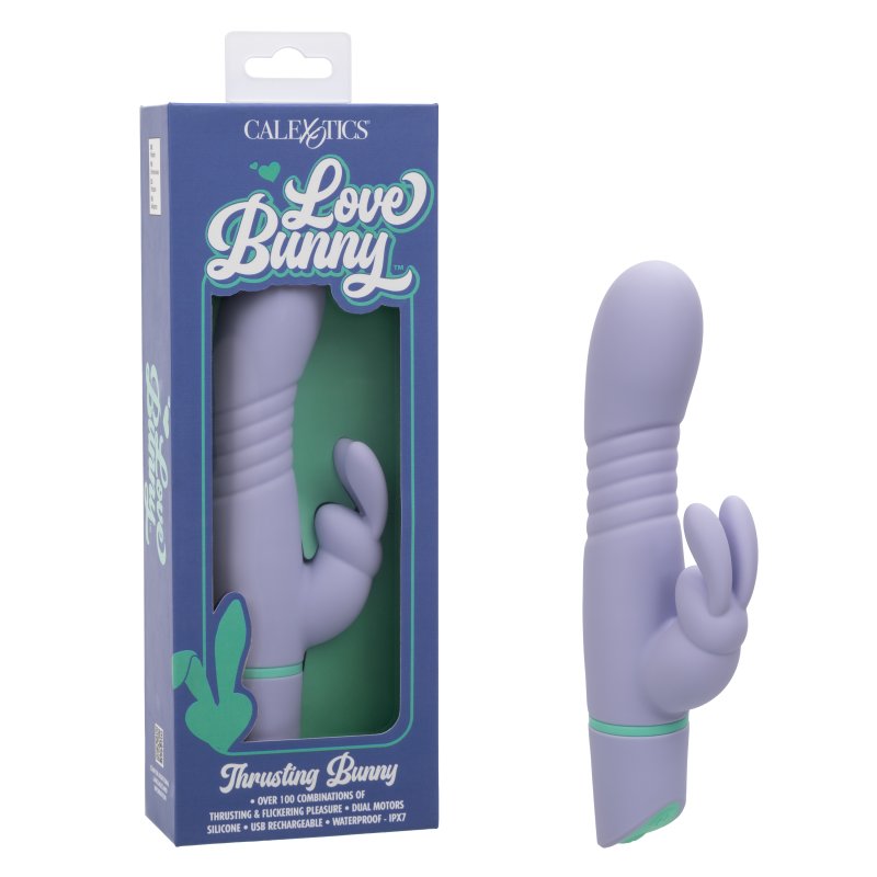 Love Bunny Thrusting Bunny Purple 7.5 Inch Dual Stimulator Vibrator > Vibrators > Ladies > Rabbit