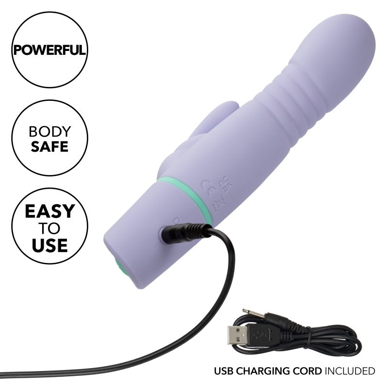 Love Bunny Thrusting Bunny Purple 7.5 Inch Dual Stimulator Vibrator > Vibrators > Ladies > Rabbit