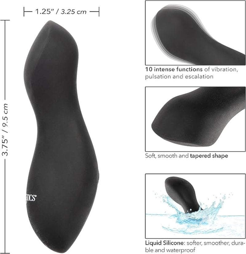 Boundless Perfect Curve Black Liquid Silicone Massager with 10 Intense Functions Waterproof