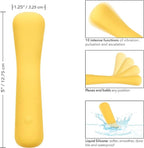 Boundless Mini Flexiwand Yellow Liquid Silicone Flexible Mini Massager Waterproof