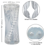 Cyclone Dual Ribbed Stroker XL Transparent Easy Grip Multi-Chambered Stroker