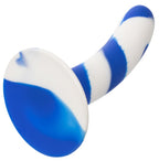 Admiral Swirl Probe Blue and White Premium Silicone 6 Inch Curved Design with Suction Cup Base > Dildos > Neutral Dildos