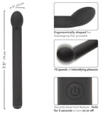 Dr. Joel Kaplan Black Silicone Prostate Massager with 10 Vibration Speeds and Charging