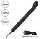 Dr. Joel Kaplan Black Silicone Prostate Massager with 10 Vibration Speeds and Charging