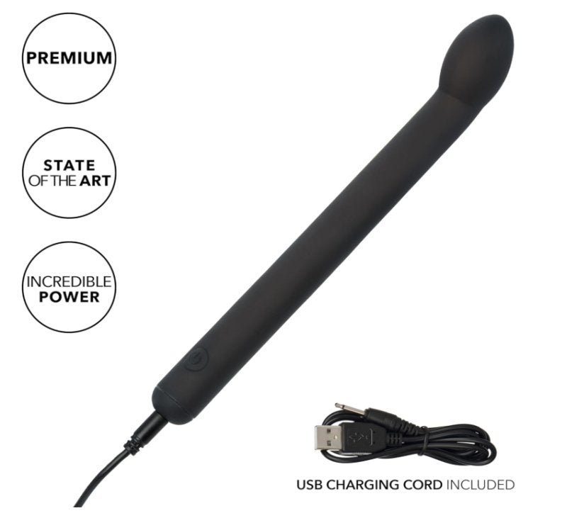 Dr. Joel Kaplan Black Silicone Prostate Massager with 10 Vibration Speeds and Charging