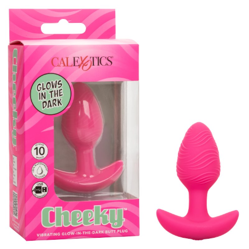 Cheeky Vibrating Glow in the Dark Butt Plug