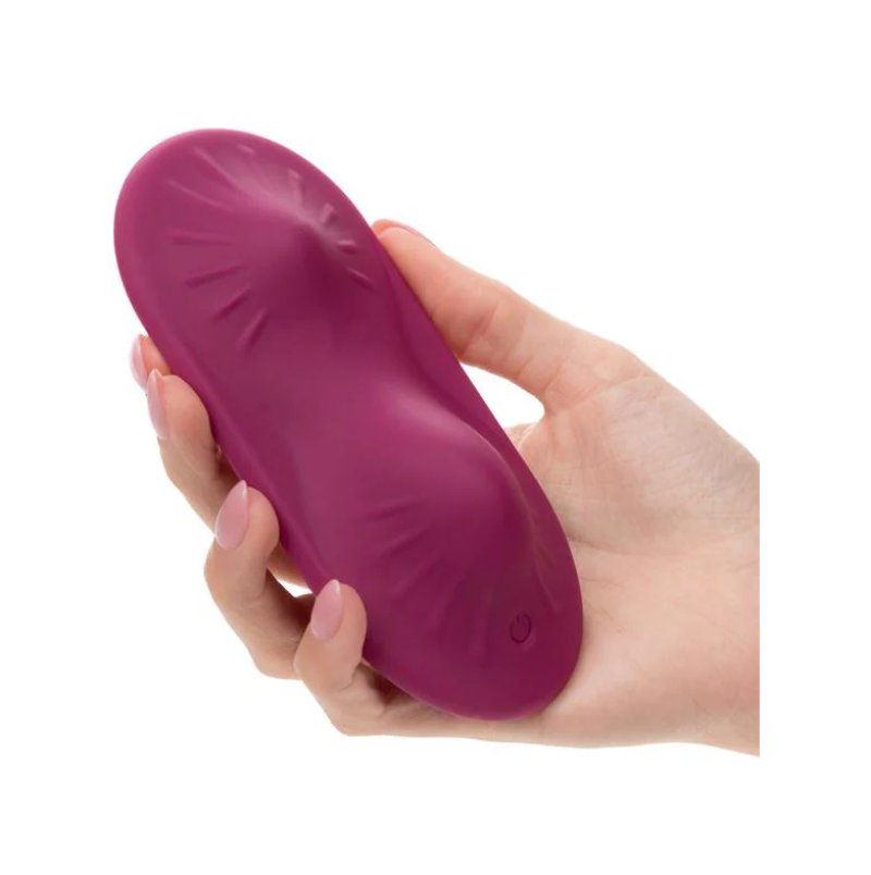 Dual Rider Remote Control Grinder (Plum) – Waterproof Silicone Massager with Adjustable Thigh Strap and 12 Vibration Functions