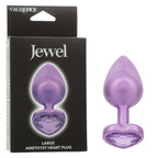Jewel Large Amethyst Heart Plug (2.75 inch)