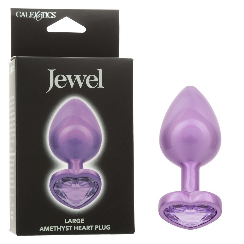 Jewel Large Amethyst Heart Plug (2.75 inch)