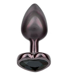 Jewel Small Black Diamond Heart Plug (2.25 inch) > Anal Range > Jewel Butt Plugs