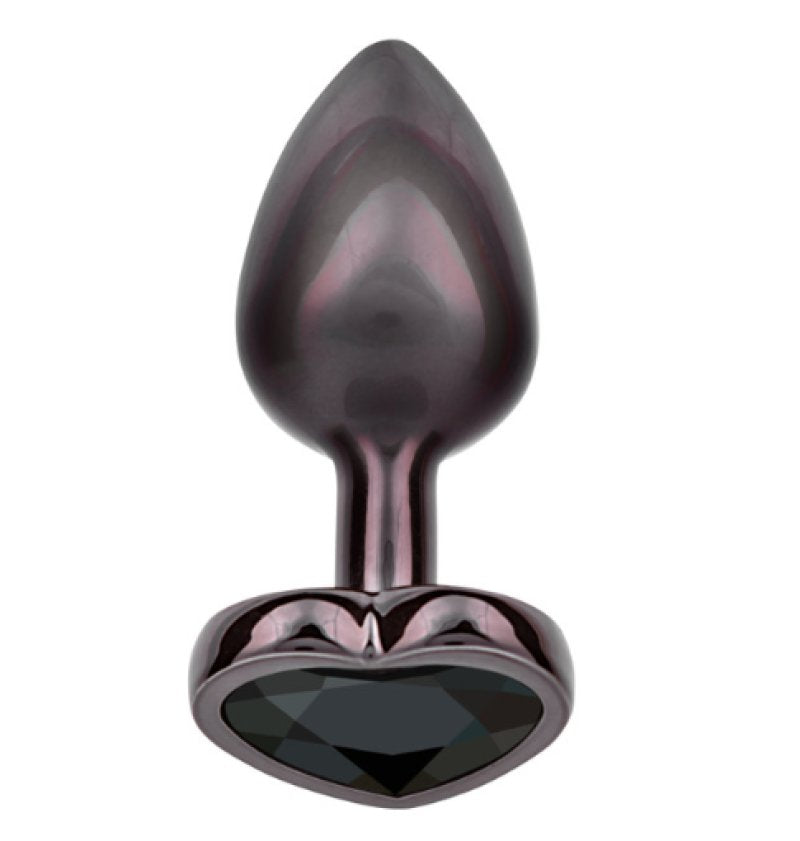 Jewel Small Black Diamond Heart Plug (2.25 inch) > Anal Range > Jewel Butt Plugs