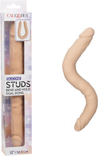 Silicone Studs Bend and Hold Dual Dong (Ivory) – 12 Inch Silicone Dildo > Dildos > Double Dildos