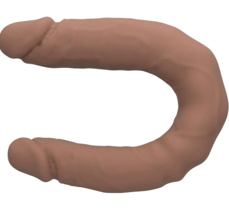 Silicone Studs Bend and Hold Dual Dong (Brown) – Premium Silicone 16 Inch Dong > Dildos > Double Dildos