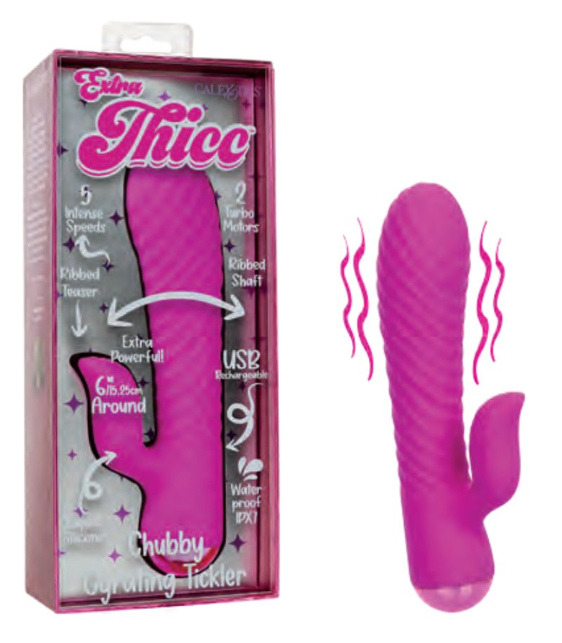 Extra Thicc Chubby Gyrating Tickler – 6 Inch Dual Motor Vibrator > Vibrators > Ladies > Rabbit