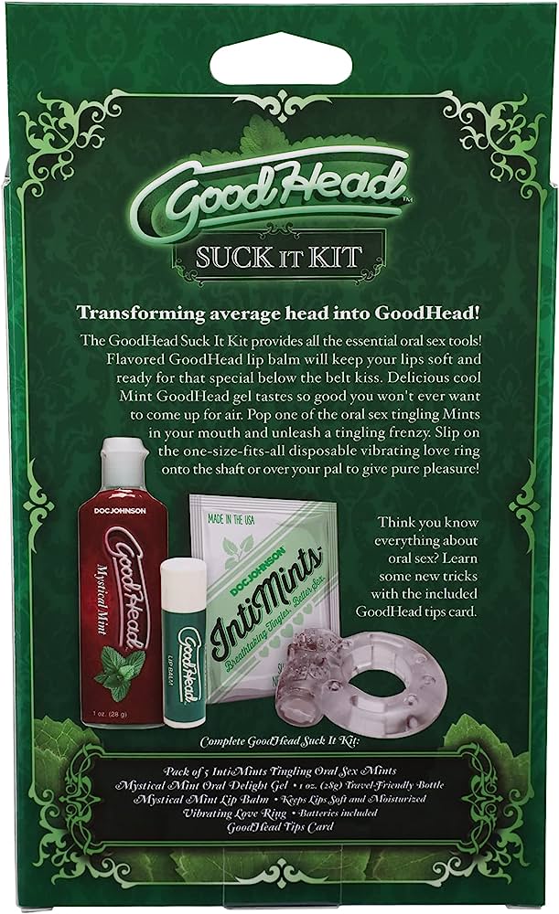 GoodHead Oral Gel Mint Flavored 1 oz Kit – Oral Gel Set > Lube > Oral Gels & Sprays