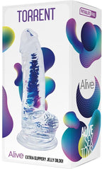 Alive Torrent Jelly Dildo 8 Inch Transparent Extra Slippery Super Soft > Sex Toys For Men > Masturbators > Manual