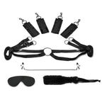 Lux Fetish Fuzzy Lovers 4PC Bedspreaders Set Black > Sex Toys > Sex Kits