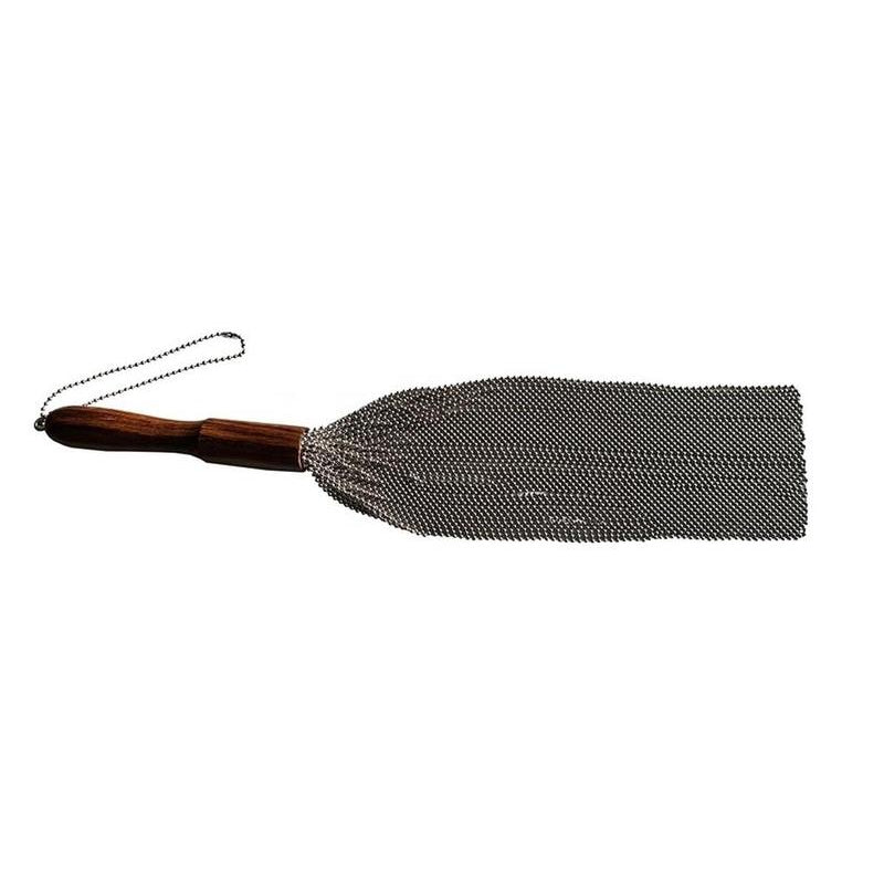Rouge Beaded Metal Flogger in Silver Secondary image