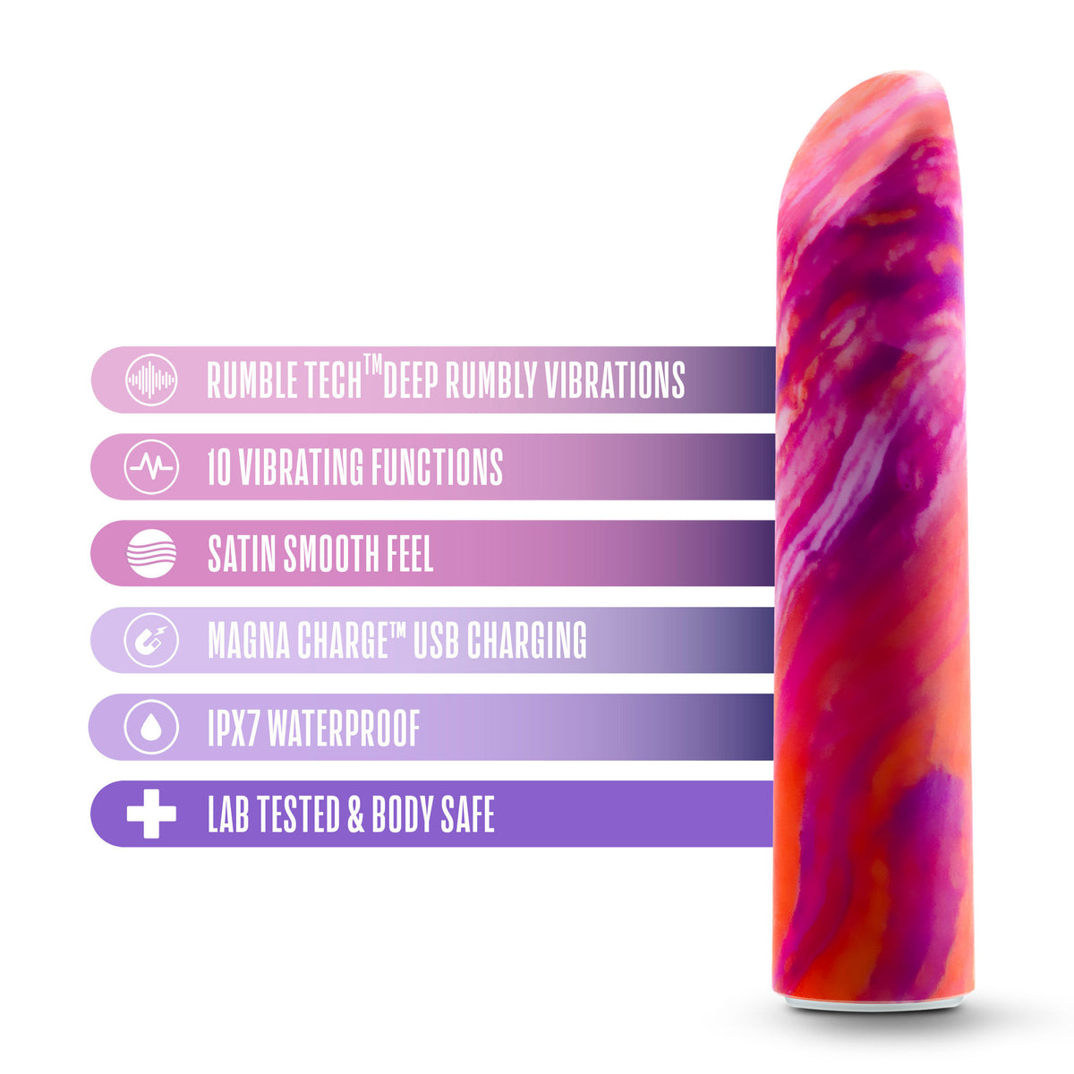 Limited Addiction Fiery Power Vibe Coral Mini Vibrator with Rumble Tech > Vibrators > Mini Vibrators