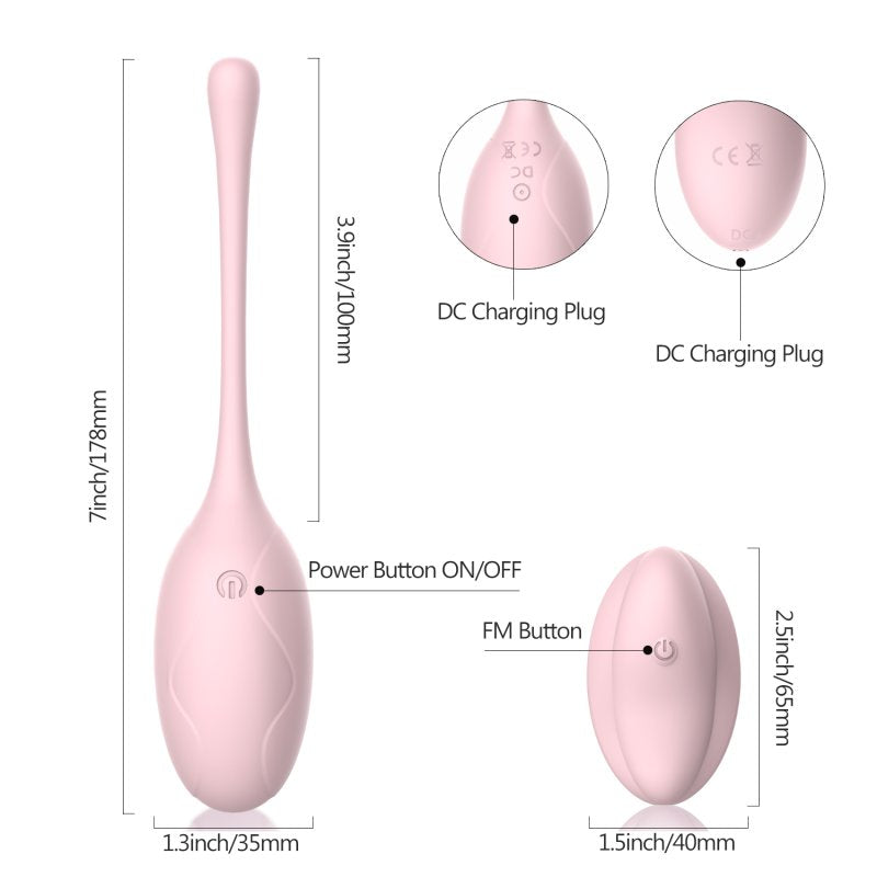 SXE Hope Remote Control Silicone Love Egg Vibrator > Sex Toys For Ladies > Vibrating Eggs