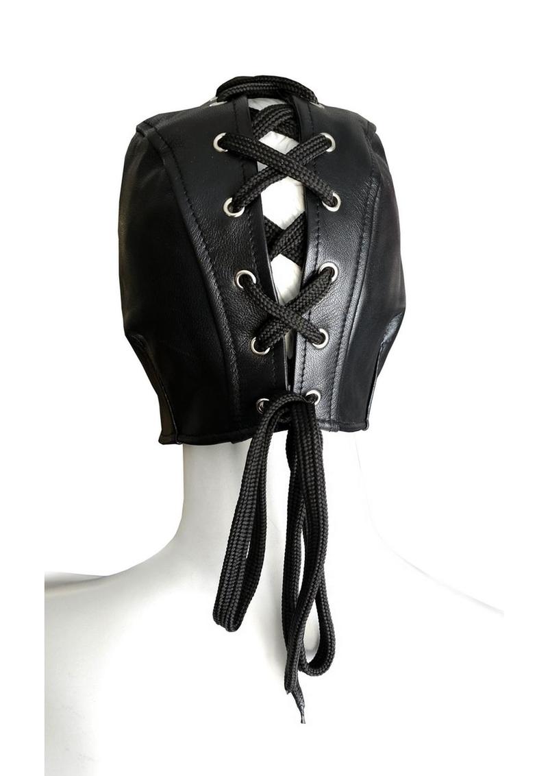 Rouge Half Mask Genuine Leather with Lace Tie One Size Adjustable – Mask > Bondage Gear > Masks