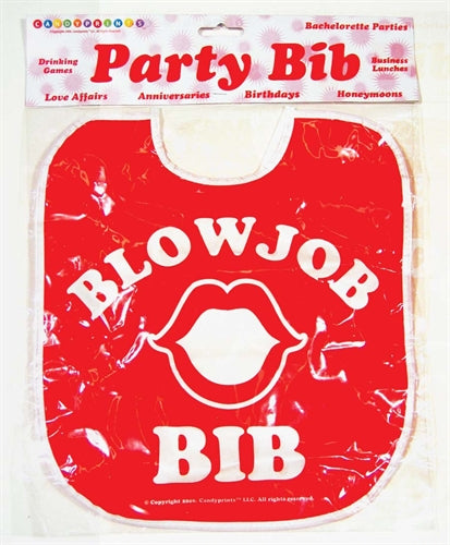 Blow Job Bib Novelty Item Fun Accessory for Parties and Events Red Bachelor & Bachelorette Items
