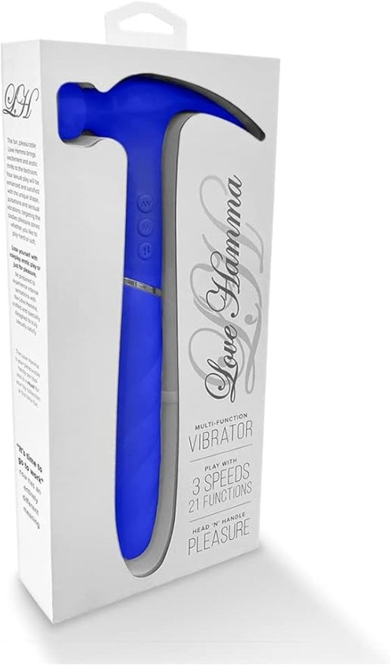 Love Hamma Round Tip Vibrator Blue with Dual Stimulation and Multiple Speeds > Vibrators > Unconventional