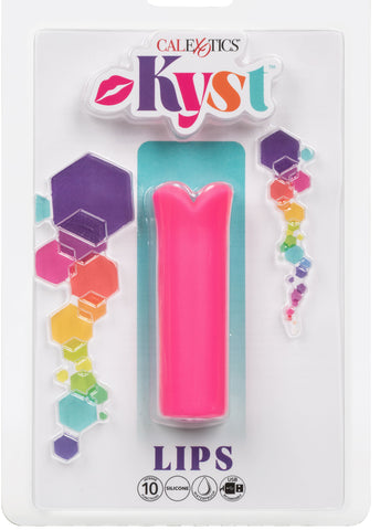 Kyst Lips Mini Massager Pink Silicone Bullet with 10 Vibration Functions Default Title > Vibrators > Mini Vibrators