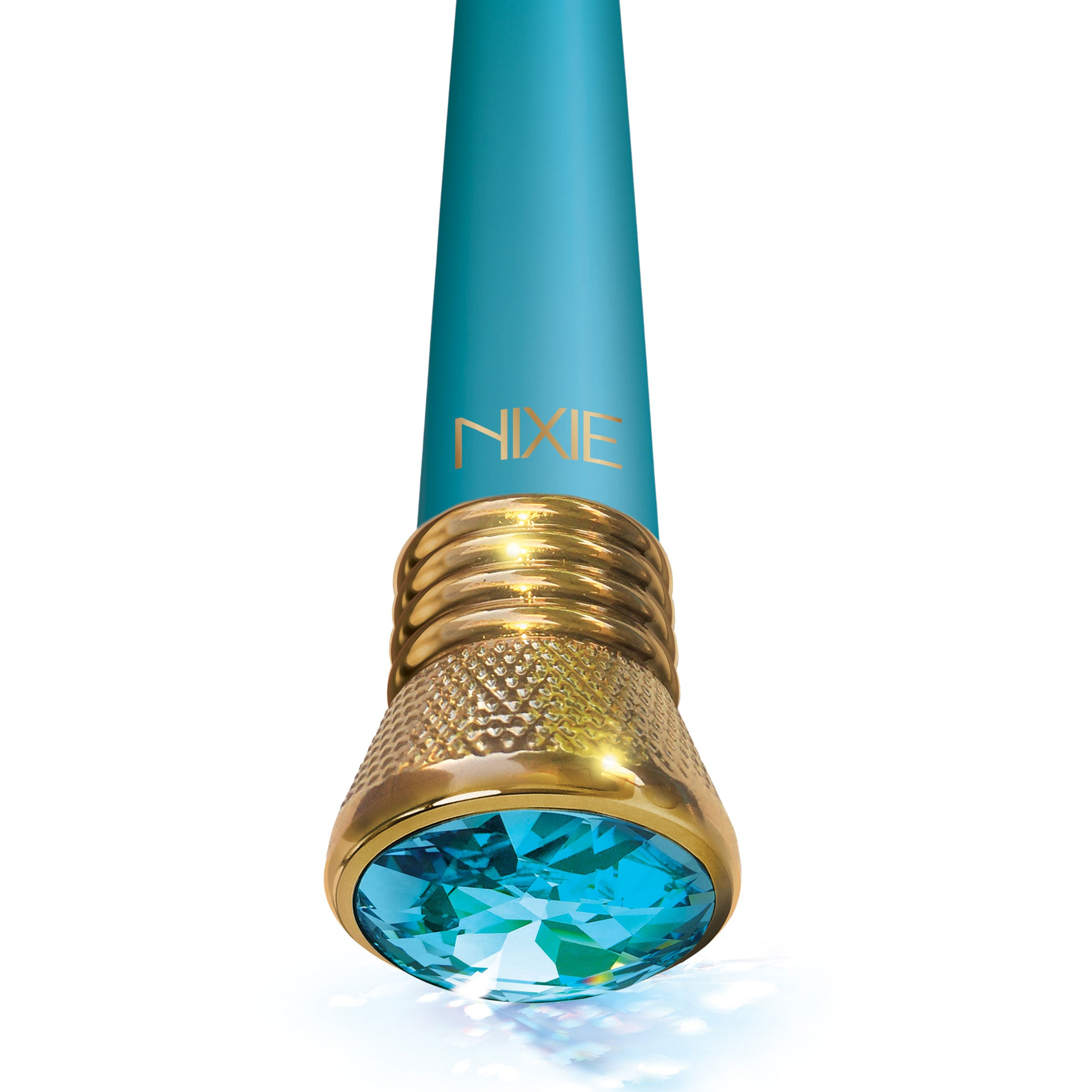 Nixie Jewel Satin Classic Vibe Aquamarine 7 Inch Waterproof G-Spot Vibrator > Vibrators > Standard Vibrators