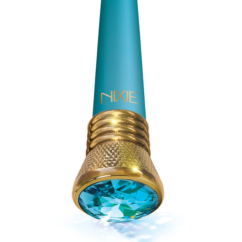 Nixie Jewel Satin Classic Vibe Aquamarine 7 Inch Waterproof G-Spot Vibrator > Vibrators > Standard Vibrators