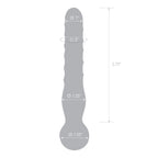 Glas 8 Inch Joystick Clear Glass Dildo Spiral and Bulbous Ends Hypoallergenic Sex Toy > Glass > Dildos