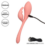 Elle Liquid Silicone Bunny 7.25 Inch Pink Flexible Vibrator | Dual Motor > Sex Toys For Ladies > Clitoral Vibrators and Stimulators